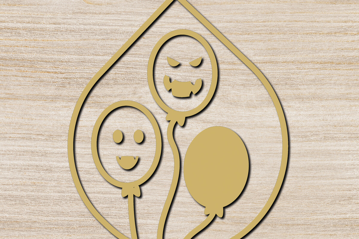 Intra απο ξύλο plywood  Χρώμα wenge 3mm-4mm πάχος - Σχεδίαση κοπής με λέιζερ αποκριάτικα σκουλαρίκια 26 Δίασταση 3x3 cm INTRAFABR-117770724