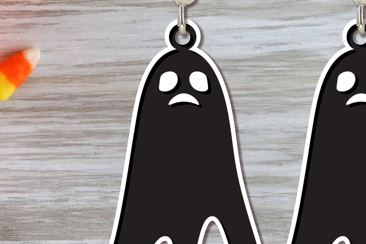 Σετ των 3 Intra απο ξύλο plywood  Χρώμα wenge 3mm-4mm πάχος - Αποκριάτικα σκουλαρίκια Δίασταση 3x3 cm INTRAFABR-123689039