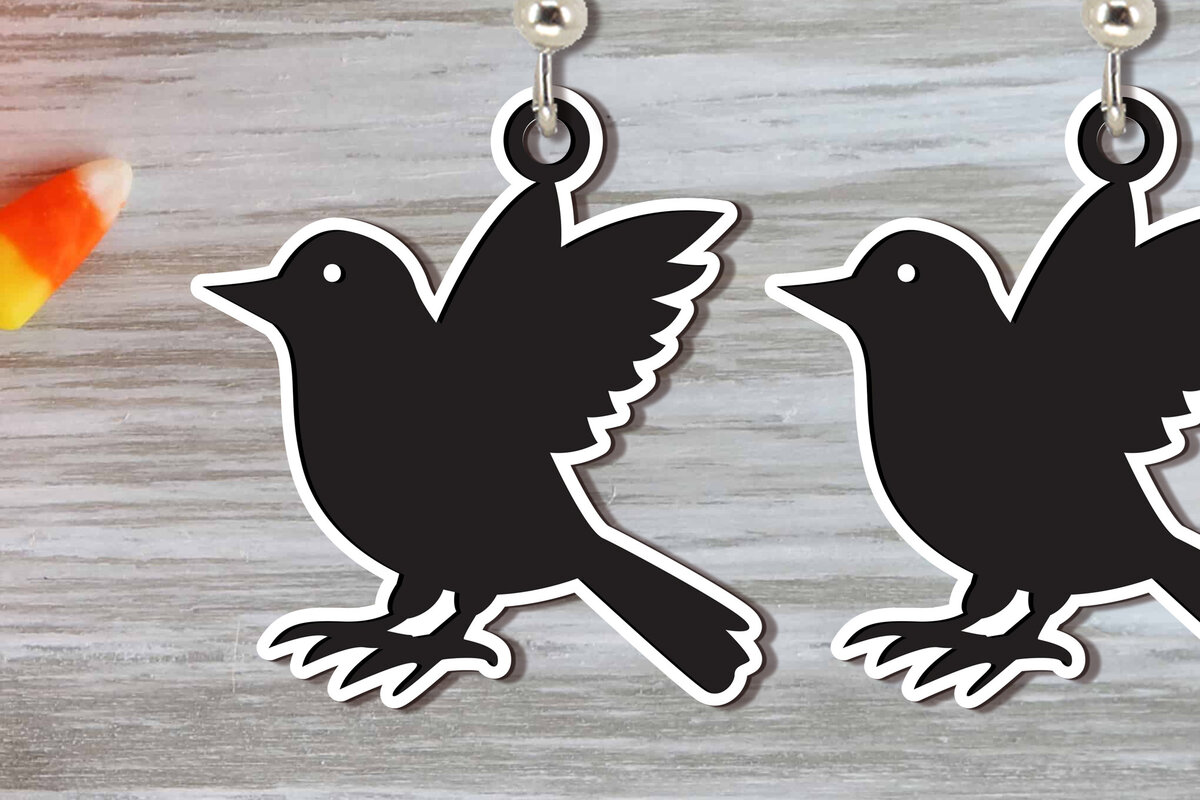 Σετ των 3 Intra απο ξύλο plywood  Χρώμα wenge 3mm-4mm πάχος - Αποκριάτικα σκουλαρίκια Δίασταση 3x3 cm INTRAFABR-123689101