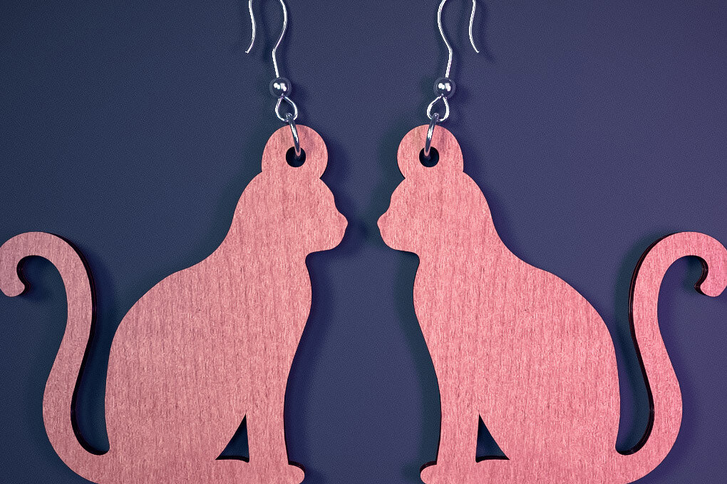 Σετ των 3 Intra απο ξύλο plywood  Χρώμα wenge 3mm-4mm πάχος - Αποκριάτικα σκουλαρίκια με λέιζερ |Spooky Δίασταση 3x3 cm INTRAFABR-108925696