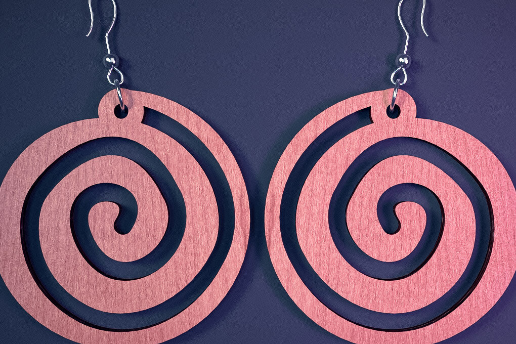 Σετ των 3 Intra απο ξύλο plywood  Χρώμα wenge 3mm-4mm πάχος - Αποκριάτικα σκουλαρίκια με λέιζερ |Spooky Δίασταση 3x3 cm INTRAFABR-113936173