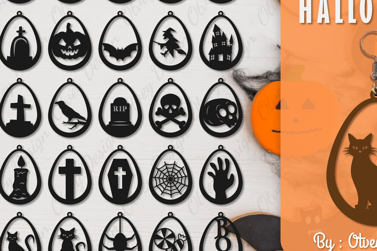 Σετ των 3 Intra απο ξύλο plywood  Χρώμα wenge 3mm-4mm πάχος - Αποκριάτικα σκουλαρίκια με λέιζερ Δίασταση 3x3 cm INTRAFABR-112294449