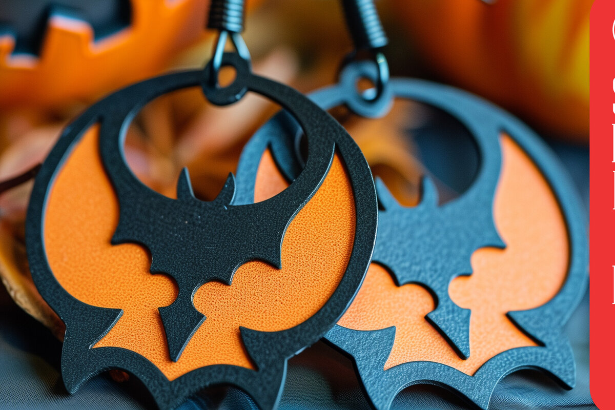 Σετ των 3 Intra απο ξύλο plywood  Χρώμα wenge 3mm-4mm πάχος - Αποκριάτικα Σκουλαρίκια Cut Δίασταση 3x3 cm INTRAFABR-85557425