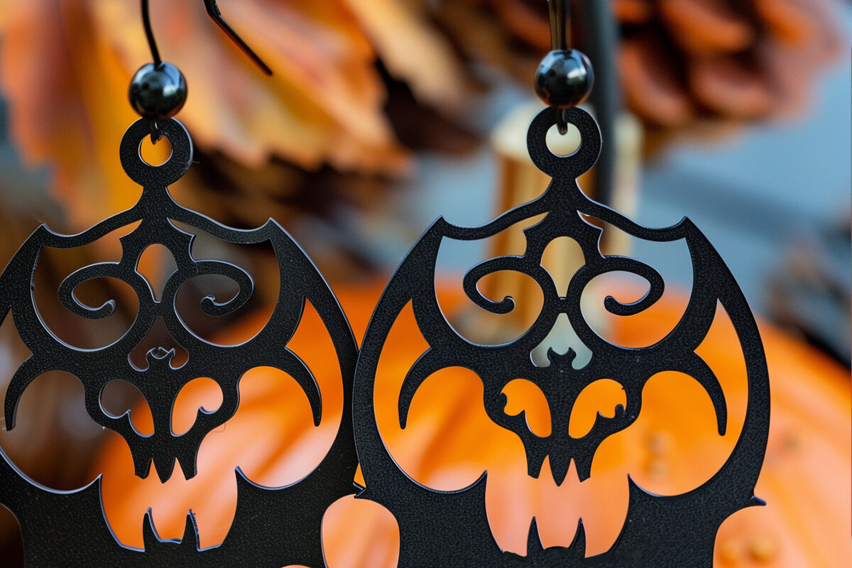 Σετ των 3 Intra απο ξύλο plywood  Χρώμα wenge 3mm-4mm πάχος - Αποκριάτικα Σκουλαρίκια Cut Δίασταση 3x3 cm INTRAFABR-107725342