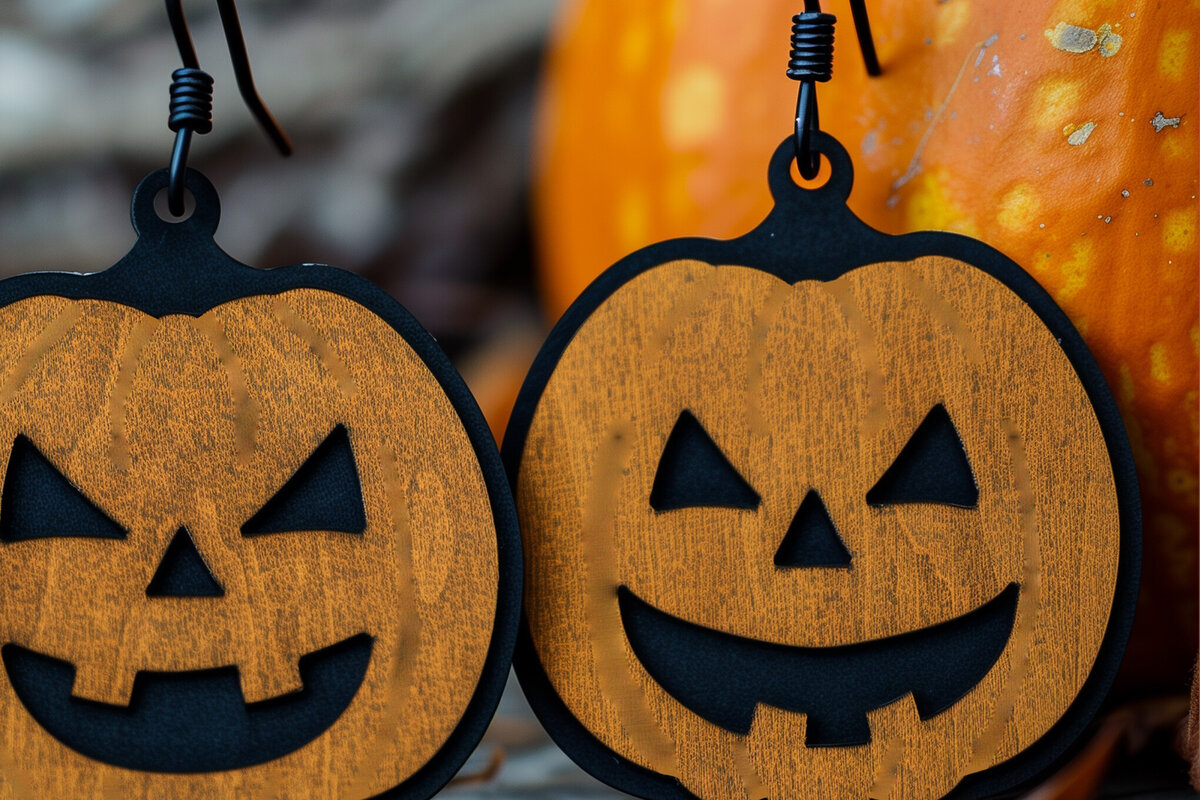 Σετ των 3 Intra απο ξύλο plywood  Χρώμα wenge 3mm-4mm πάχος - Αποκριάτικα Σκουλαρίκια Cut Δίασταση 3x3 cm INTRAFABR-98902870