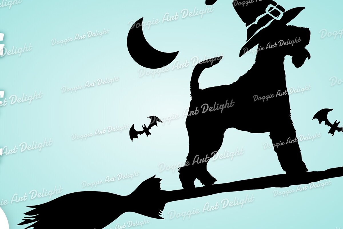 Σετ των 2 Intra απο ξύλο plywood  Χρώμα wenge 3mm-4mm πάχος - Halloween Fox Terrier Spooky Dog Png Δίασταση 15x15 cm INTRAFABR-98589991