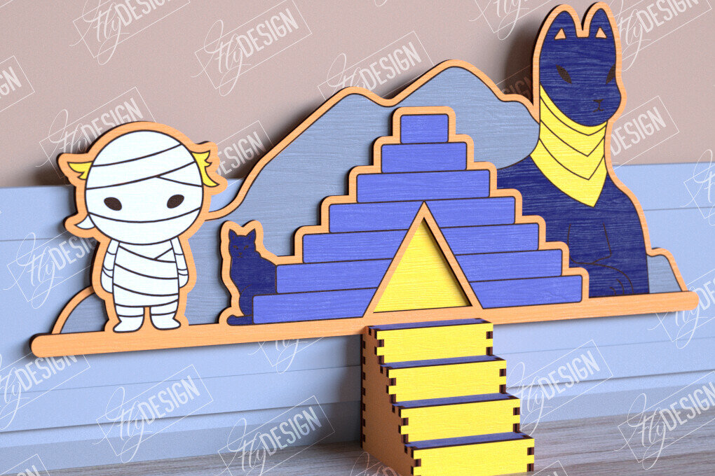 Σετ των 2 Intra απο ξύλο plywood  Χρώμα wenge 3mm-4mm πάχος - Halloween Garden Door | Στοιχειωμένο Σπίτι Δίασταση 15x15 cm INTRAFABR-117463131