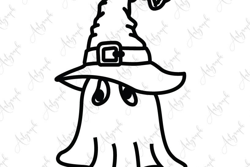 Σετ των 2 Intra απο ξύλο plywood  Χρώμα wenge 3mm-4mm πάχος - Halloween Ghost, διάνυσμα κοπής με λέιζερ Δίασταση 15x15 cm INTRAFABR-71980486