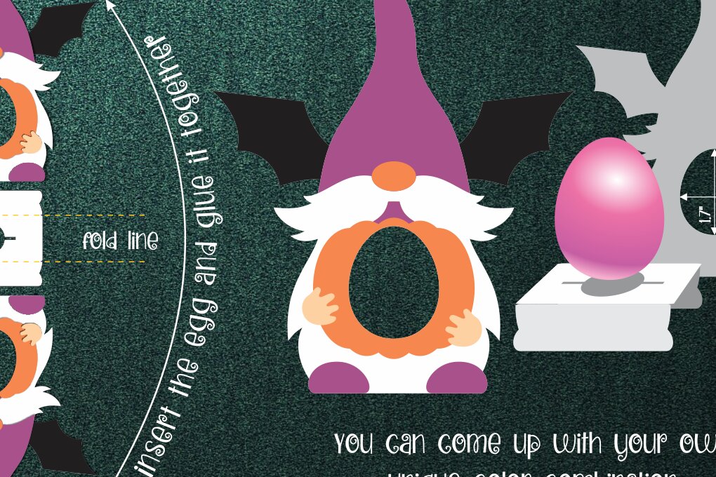 Σετ των 2 Intra απο ξύλο plywood  Χρώμα wenge 3mm-4mm πάχος - Πρότυπο για το Halloween Gnome Egg Holder Δίασταση 15x15 cm INTRAFABR-116148199