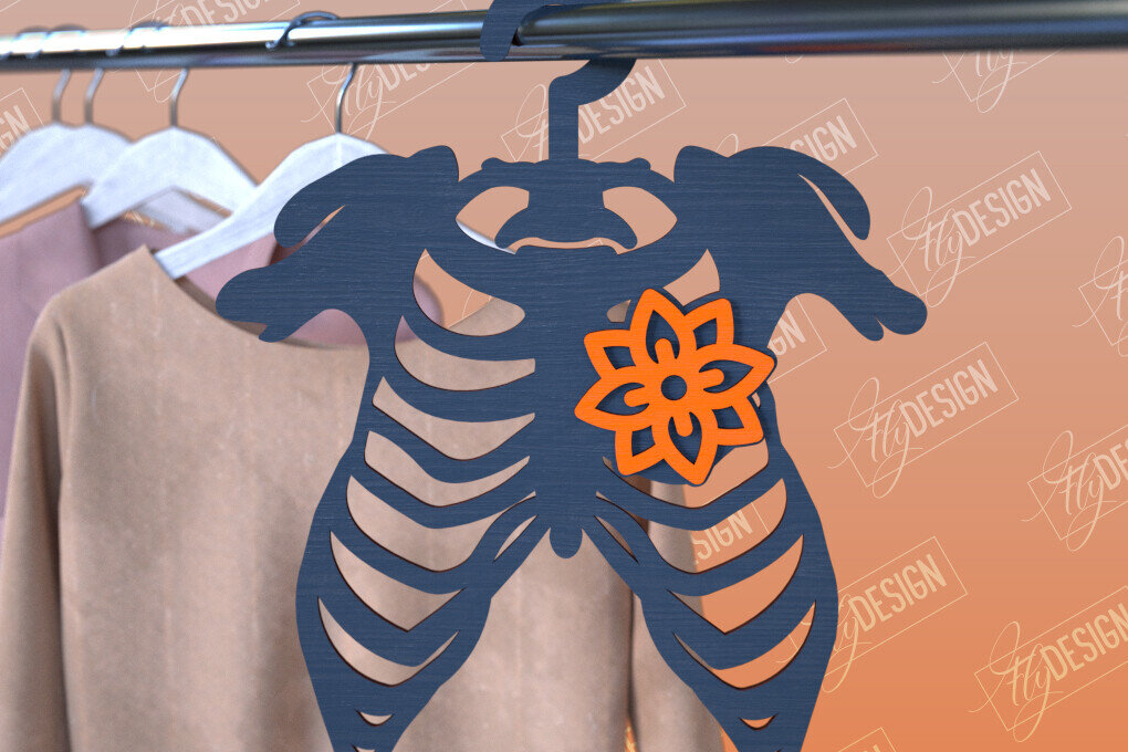 Σετ των 2 Intra απο ξύλο plywood  Χρώμα wenge 3mm-4mm πάχος - Κρεμάστρες αποκριών | Οστά | CNC Δίασταση 15x15 cm INTRAFABR-114021005