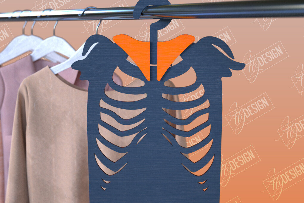 Σετ των 2 Intra απο ξύλο plywood  Χρώμα wenge 3mm-4mm πάχος - Κρεμάστρες αποκριών | Οστά | CNC Δίασταση 15x15 cm INTRAFABR-122192588