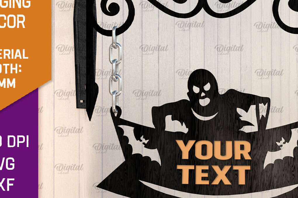 Σετ των 2 Intra απο ξύλο plywood  Χρώμα wenge 3mm-4mm πάχος - Κρεμαστό ντεκόρ Halloween Κόψιμο με λέιζερ Δίασταση 15x15 cm INTRAFABR-92620739