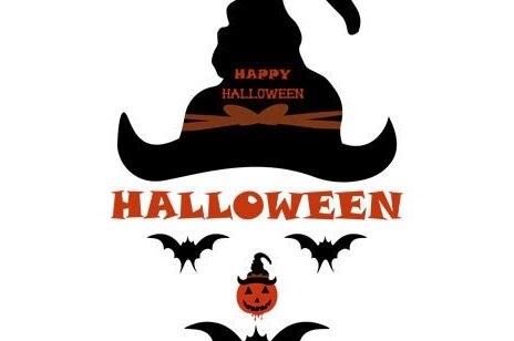 Σετ των 2 Intra απο ξύλο plywood  Χρώμα wenge 3mm-4mm πάχος - Αποκριάτικο καπέλο γράμματα, διανυσματικό σχέδιο Δίασταση 15x15 cm INTRAFABR-100609852