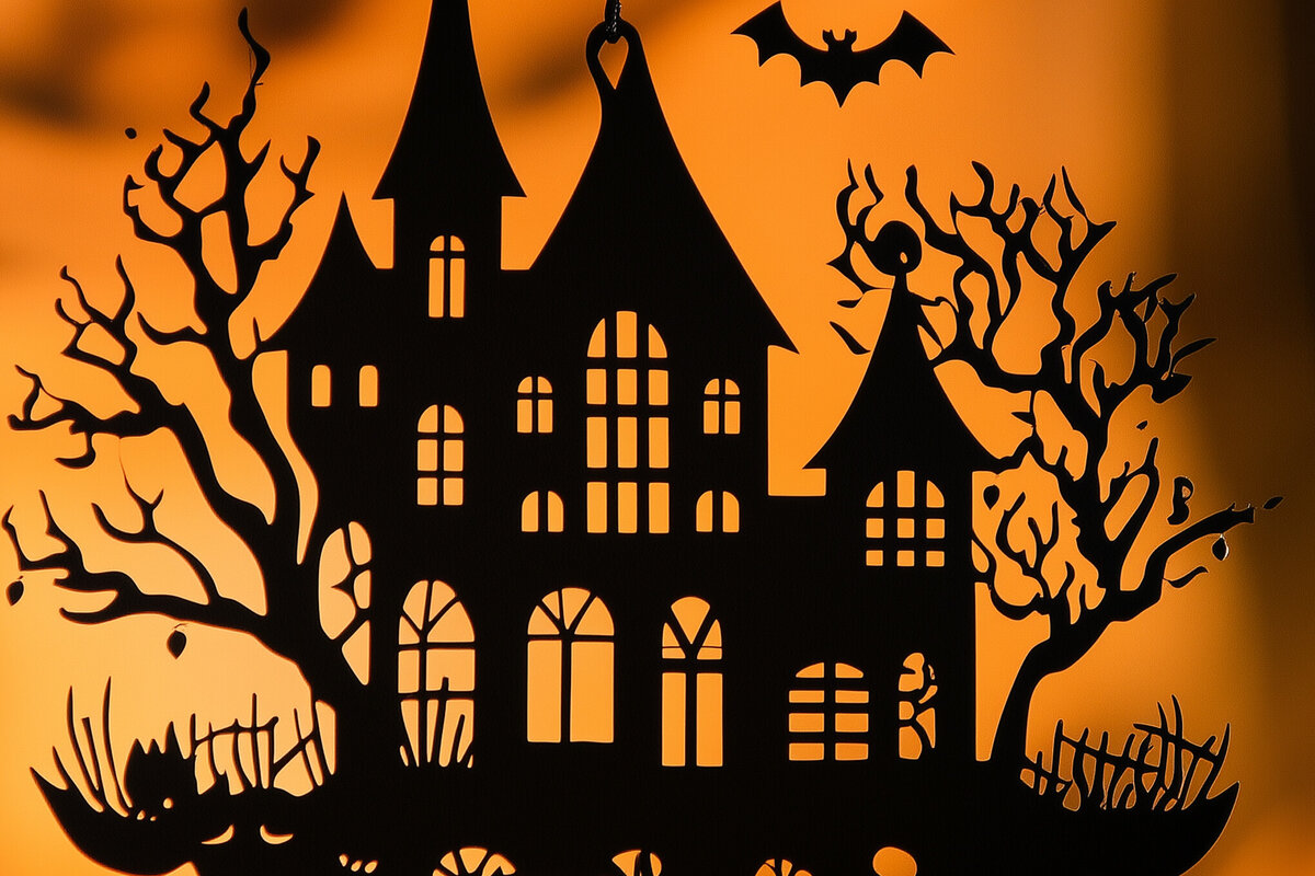 Σετ των 2 Intra απο ξύλο plywood  Χρώμα wenge 3mm-4mm πάχος - Halloween Haunted House Decor Δίασταση 15x15 cm INTRAFABR-122615048