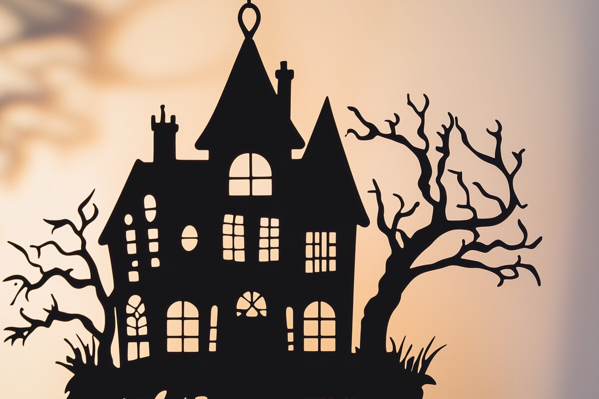 Σετ των 2 Intra απο ξύλο plywood  Χρώμα wenge 3mm-4mm πάχος - Halloween Haunted House Decor Δίασταση 15x15 cm INTRAFABR-122876850