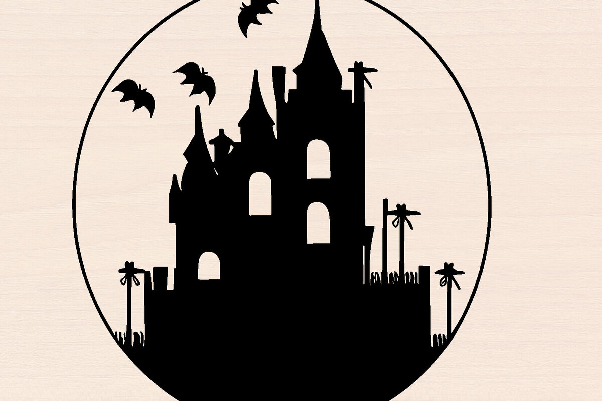 Intra απο ξύλο plywood  Χρώμα wenge 3mm-4mm πάχος - Halloween Haunted House Δίασταση 40x50 cm INTRAFABR-103514189