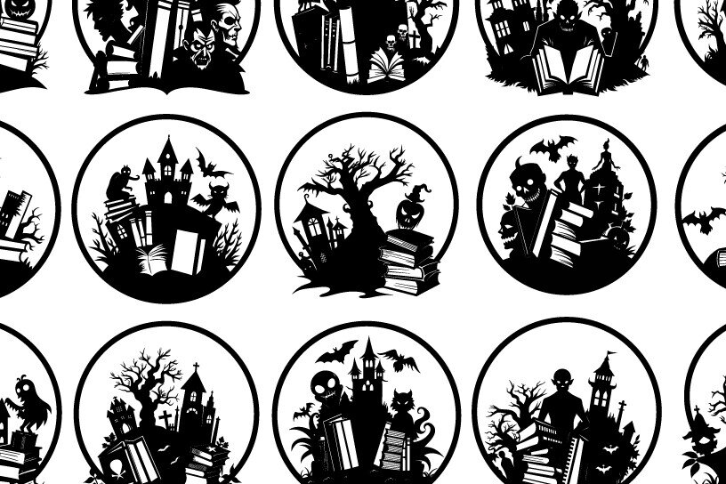 Intra απο ξύλο plywood  Χρώμα wenge 3mm-4mm πάχος - Halloween Horror Wall Art, Dxf Bundle Δίασταση 40x50 cm INTRAFABR-99566807