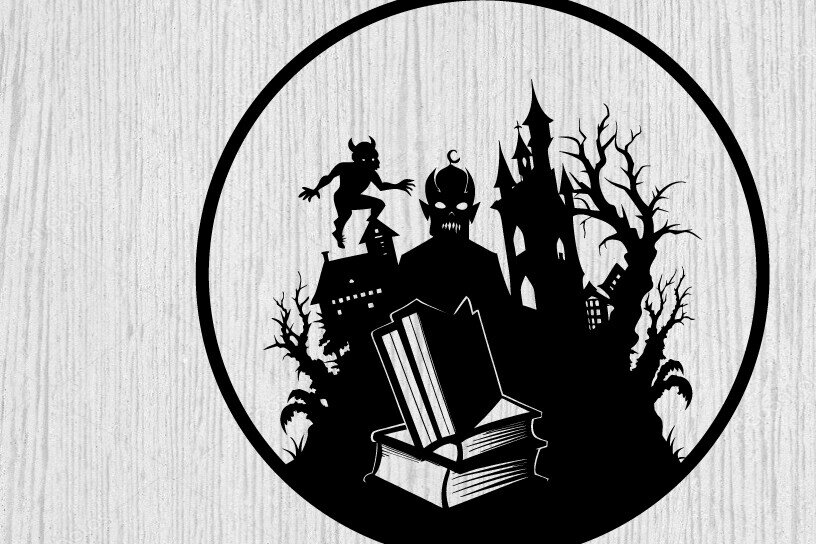 Intra απο ξύλο plywood  Χρώμα wenge 3mm-4mm πάχος - Halloween Horrors in This House Metal Δίασταση 40x50 cm INTRAFABR-72052554