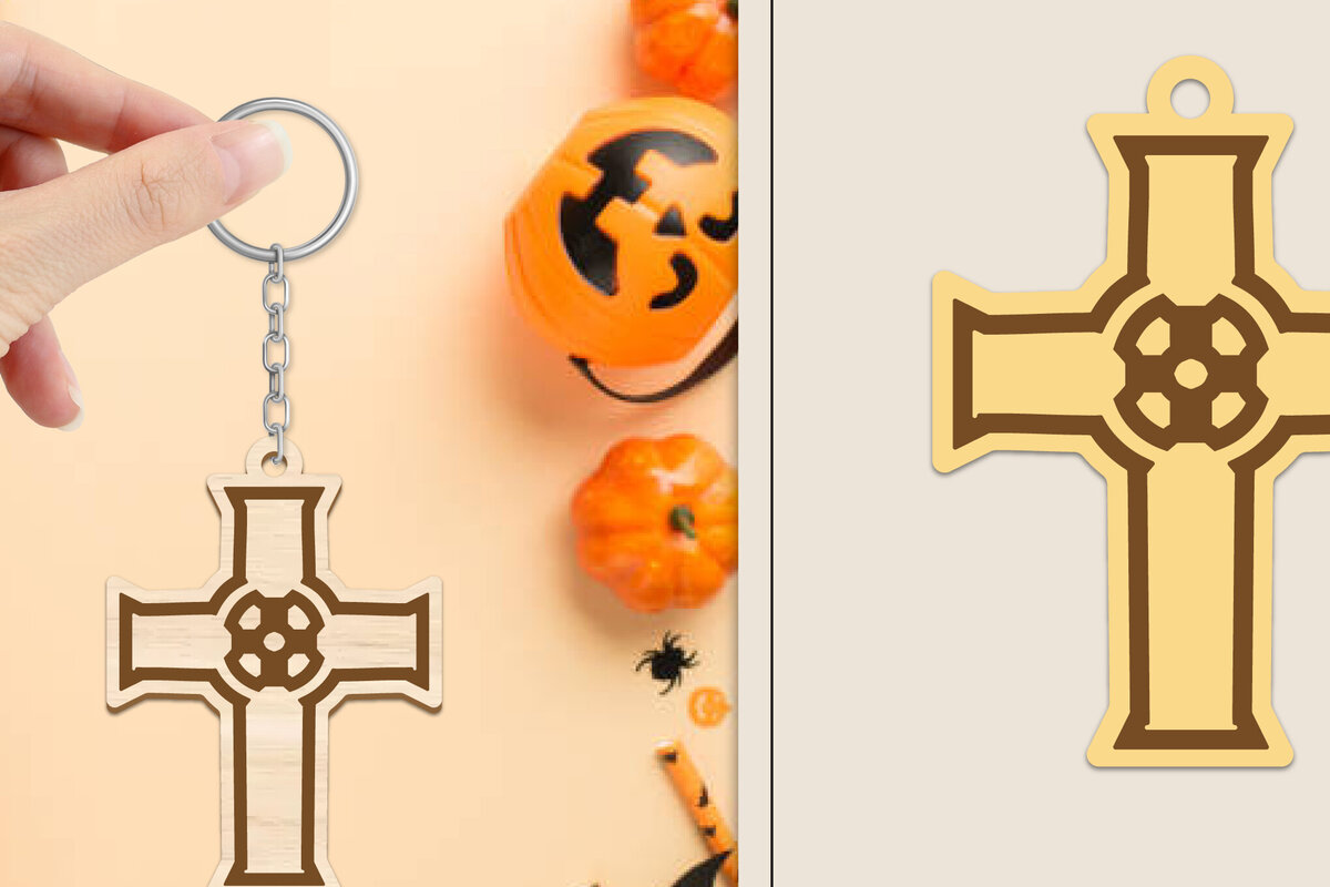 Σετ των 2 Intra απο ξύλο plywood  Χρώμα wenge 3mm-4mm πάχος - Αποκριάτικο μπρελόκ με λέιζερ Δίασταση 4x4 cm INTRAFABR-113151792