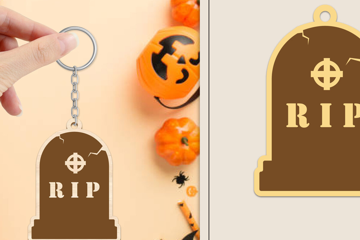 Σετ των 2 Intra απο ξύλο plywood  Χρώμα wenge 3mm-4mm πάχος - Αποκριάτικο μπρελόκ με λέιζερ Δίασταση 4x4 cm INTRAFABR-108374511