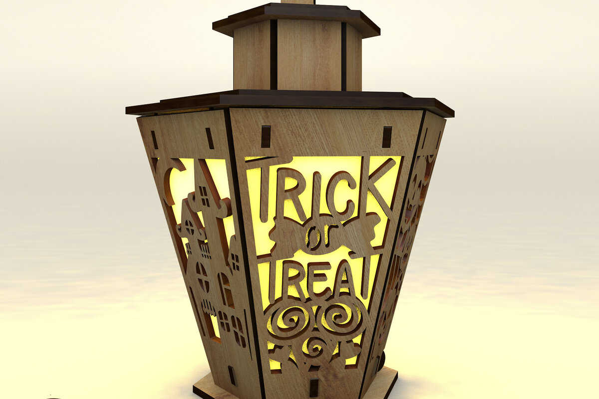 Σετ των 2 Intra απο ξύλο plywood  Χρώμα wenge 3mm-4mm πάχος - Πρότυπο αποκοπής φαναριού αποκριών Δίασταση 5x5 cm INTRAFABR-73061532