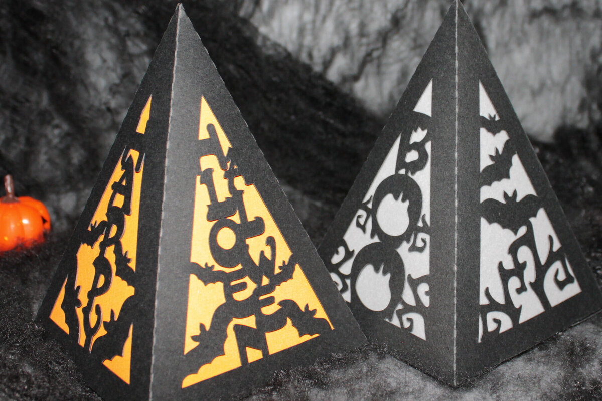 Σετ των 2 Intra απο ξύλο plywood  Χρώμα wenge 3mm-4mm πάχος - Halloween Lantern Δίασταση 15x15 cm INTRAFABR-73061426