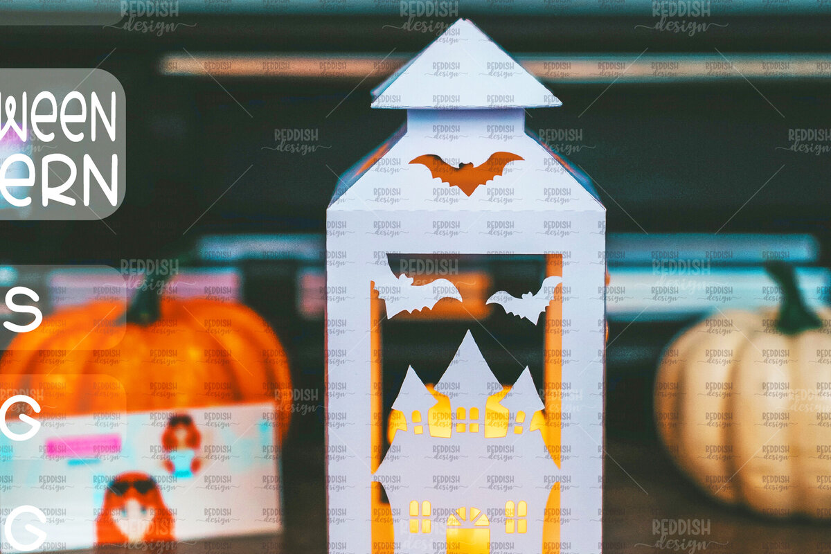 Σετ των 2 Intra απο ξύλο plywood  Χρώμα wenge 3mm-4mm πάχος - Halloween Lantern , Halloween Decor Δίασταση 15x15 cm INTRAFABR-73061512