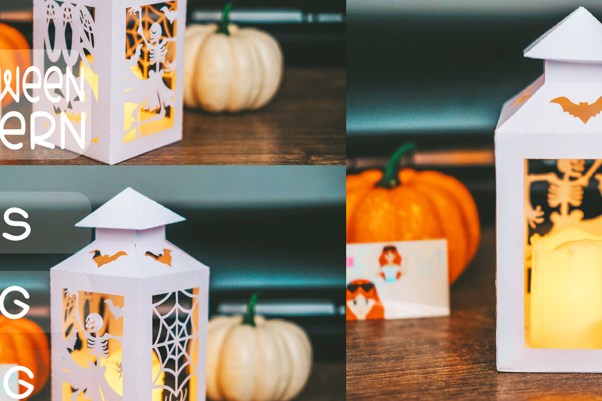 Σετ των 2 Intra απο ξύλο plywood  Χρώμα wenge 3mm-4mm πάχος - Halloween Lantern , Halloween Decor Δίασταση 15x15 cm INTRAFABR-43282167