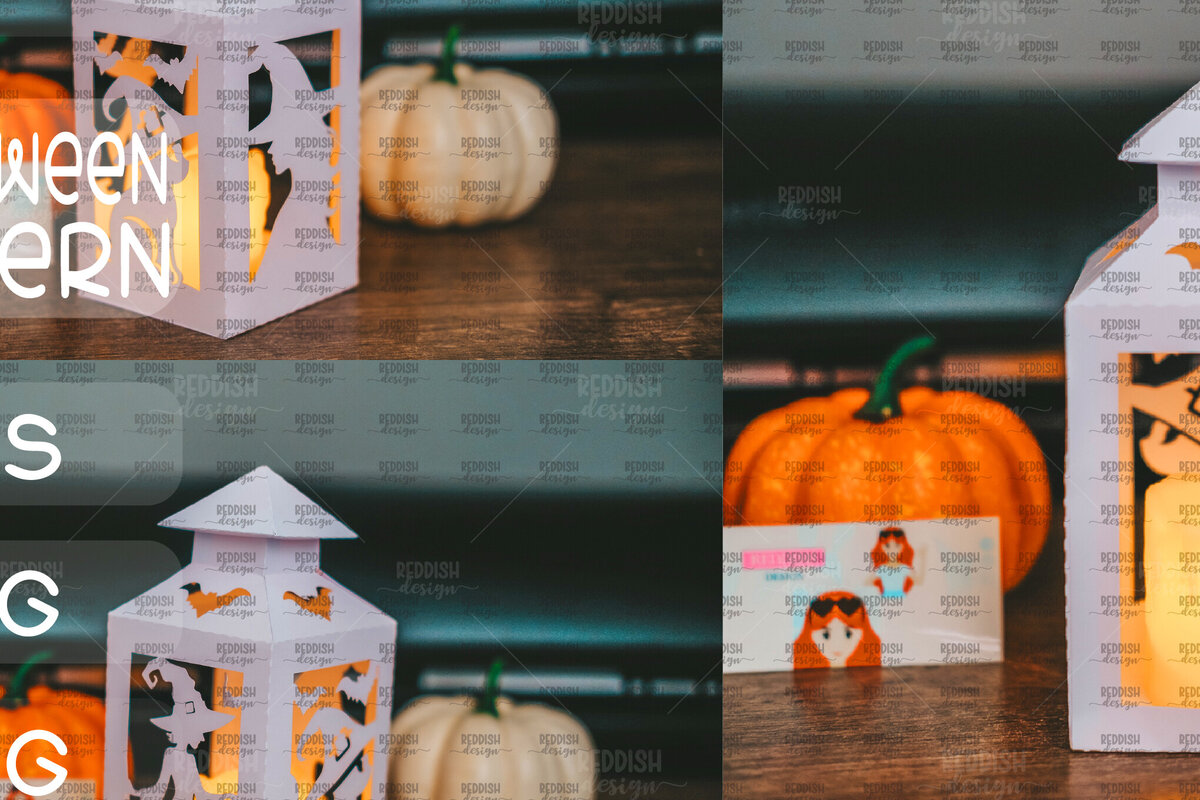 Σετ των 2 Intra απο ξύλο plywood  Χρώμα wenge 3mm-4mm πάχος - Halloween Lantern , Halloween Decor Δίασταση 15x15 cm INTRAFABR-111757756