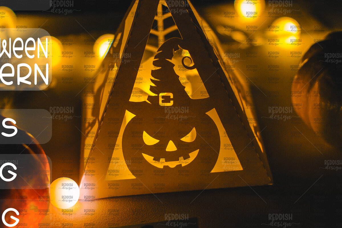 Σετ των 2 Intra απο ξύλο plywood  Χρώμα wenge 3mm-4mm πάχος - Halloween Lantern , Halloween Decor Δίασταση 15x15 cm INTRAFABR-109013192