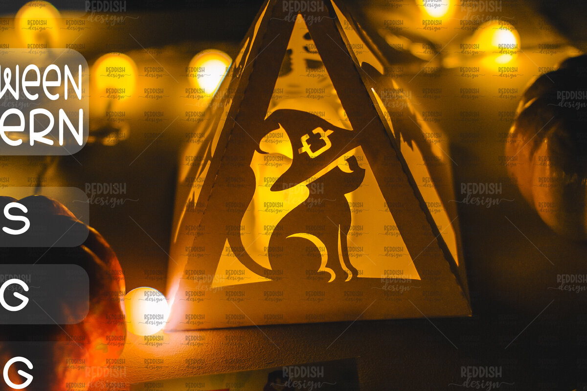 Σετ των 2 Intra απο ξύλο plywood  Χρώμα wenge 3mm-4mm πάχος - Halloween Lantern , Halloween Decor Δίασταση 15x15 cm INTRAFABR-97730208