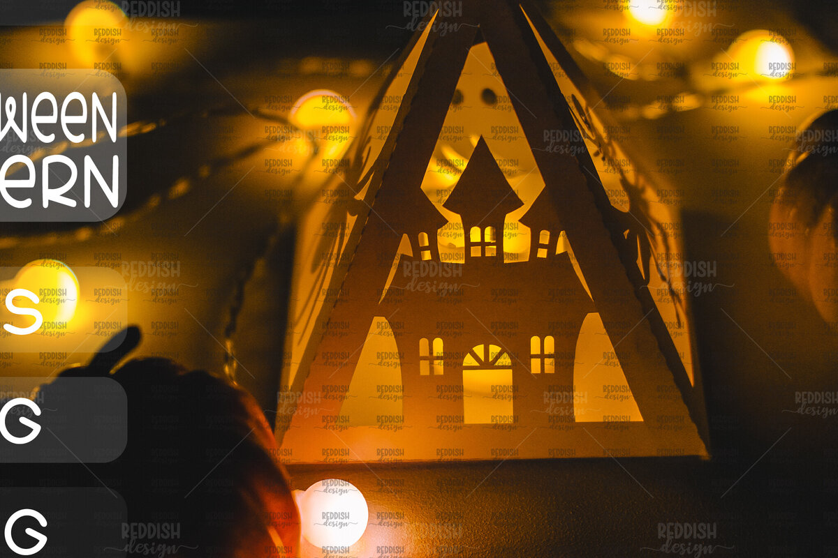 Σετ των 2 Intra απο ξύλο plywood  Χρώμα wenge 3mm-4mm πάχος - Halloween Lantern , Halloween Decor Δίασταση 15x15 cm INTRAFABR-78631090