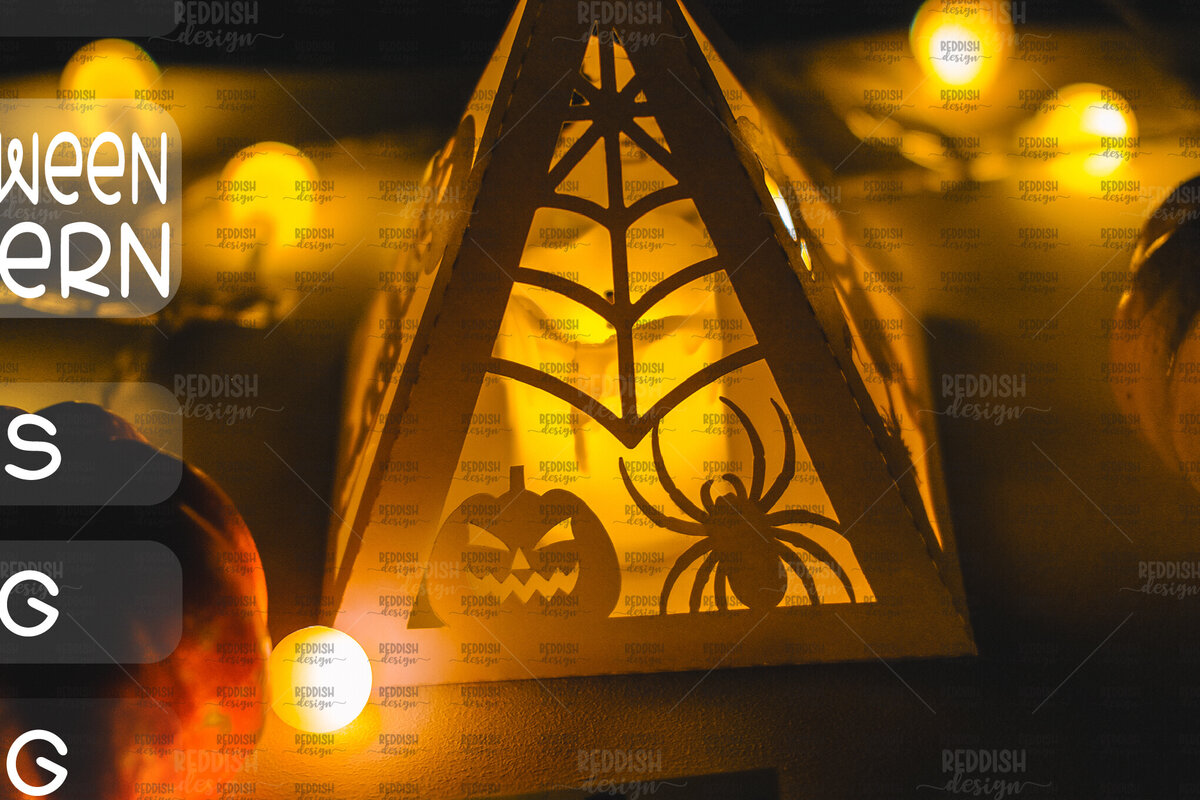 Σετ των 2 Intra απο ξύλο plywood  Χρώμα wenge 3mm-4mm πάχος - Halloween Lantern , Halloween Decor Δίασταση 15x15 cm INTRAFABR-106888044
