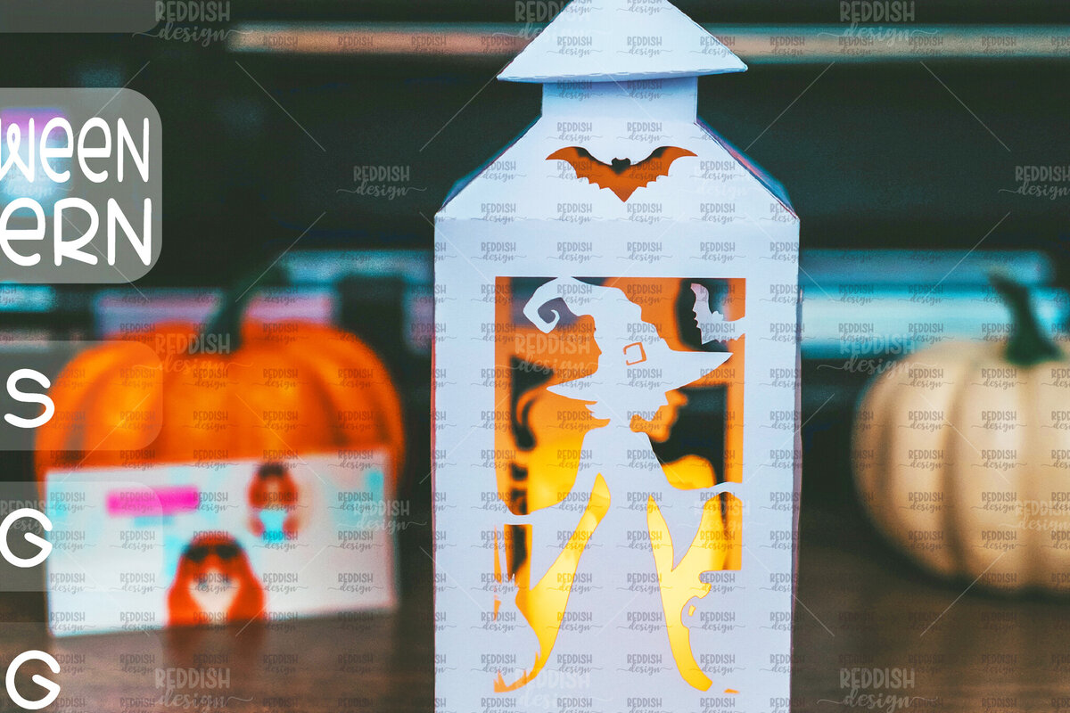 Σετ των 2 Intra απο ξύλο plywood  Χρώμα wenge 3mm-4mm πάχος - Halloween Lantern , Halloween Decor Δίασταση 15x15 cm INTRAFABR-106888079