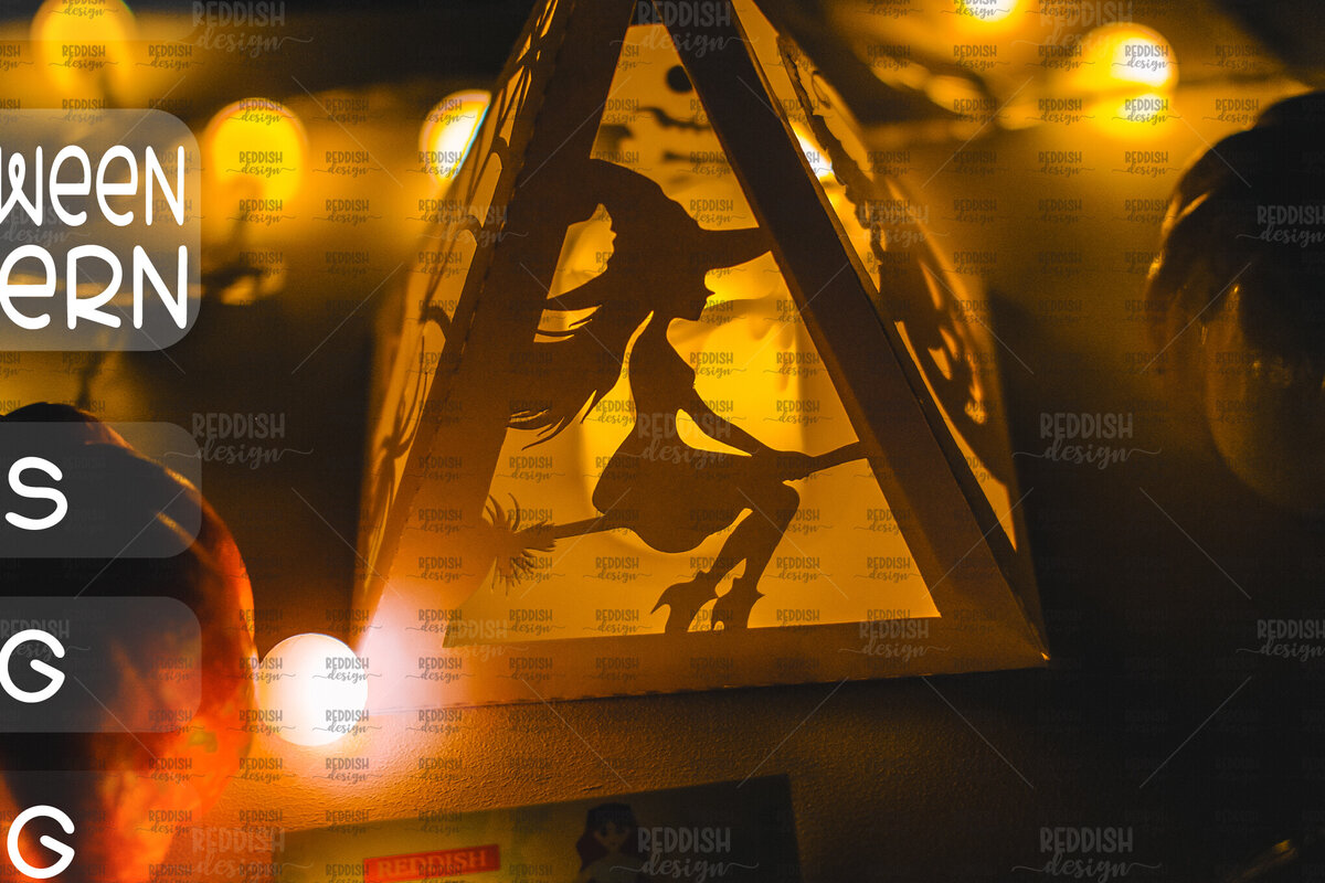 Σετ των 2 Intra απο ξύλο plywood  Χρώμα wenge 3mm-4mm πάχος - Halloween Lantern , Halloween Decor Δίασταση 15x15 cm INTRAFABR-72022979