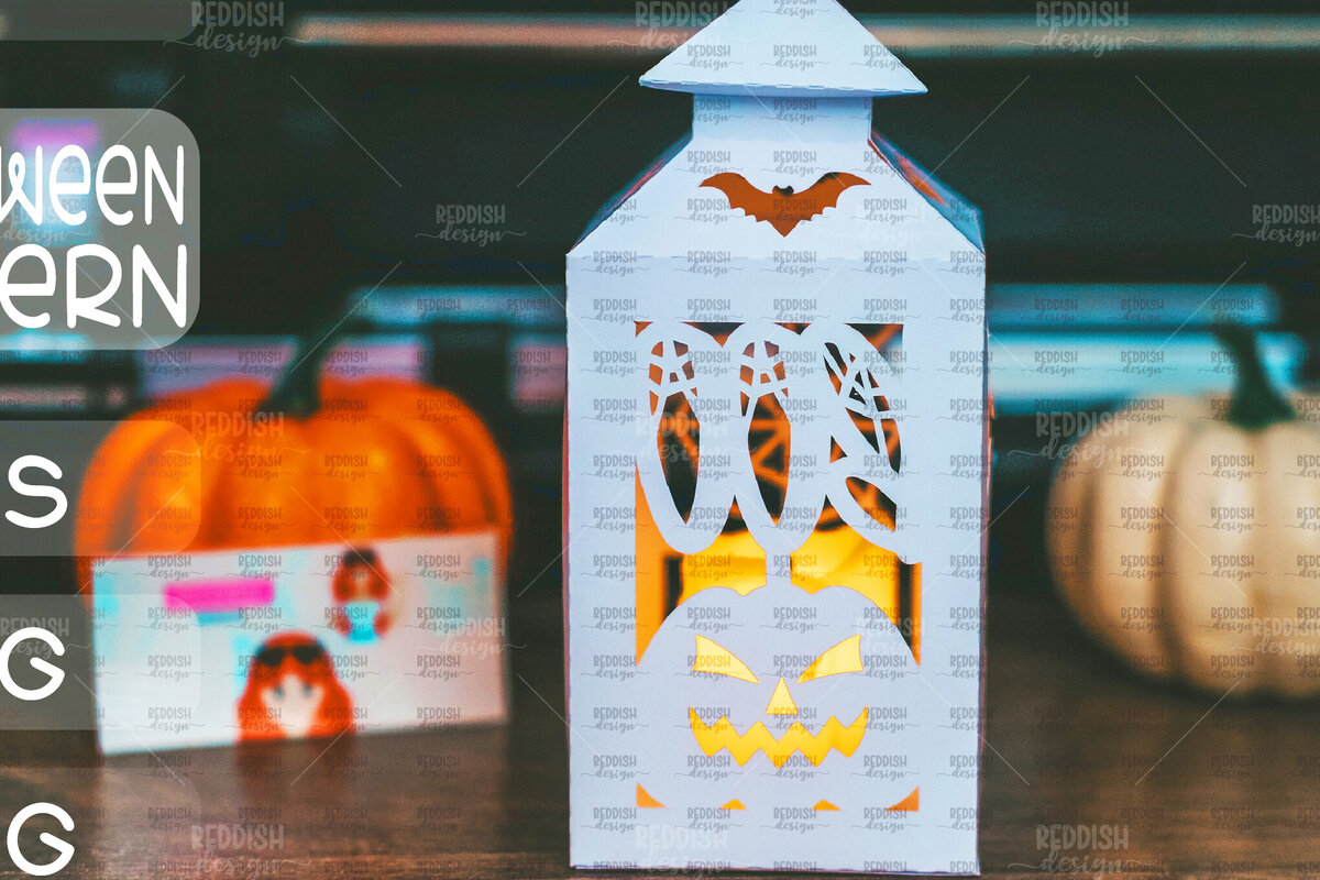 Σετ των 2 Intra απο ξύλο plywood  Χρώμα wenge 3mm-4mm πάχος - Halloween Lantern , Halloween Decor Δίασταση 15x15 cm INTRAFABR-80119604