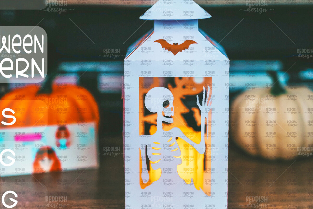 Σετ των 2 Intra απο ξύλο plywood  Χρώμα wenge 3mm-4mm πάχος - Halloween Lantern , Halloween Decor Δίασταση 15x15 cm INTRAFABR-80119620