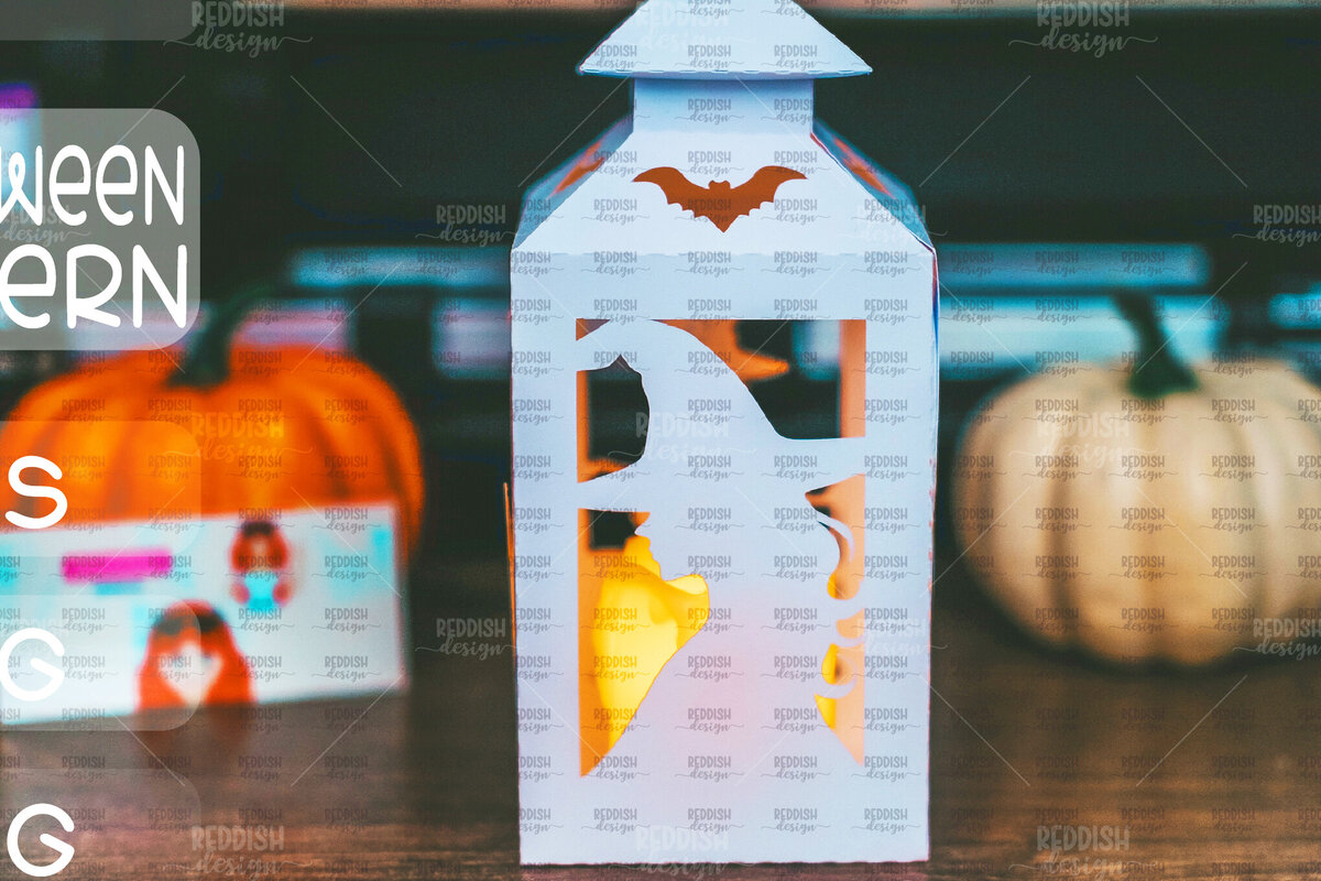 Σετ των 2 Intra απο ξύλο plywood  Χρώμα wenge 3mm-4mm πάχος - Halloween Lantern , Halloween Decor Δίασταση 15x15 cm INTRAFABR-80065984