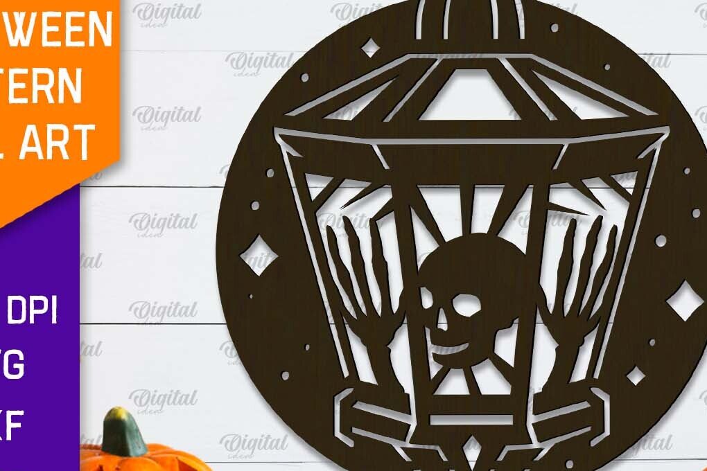 Σετ των 2 Intra απο ξύλο plywood  Χρώμα wenge 3mm-4mm πάχος - Διακόσμηση τοίχου αποκριάτικου φαναριού με λέιζερ Δίασταση 15x15 cm INTRAFABR-80119587