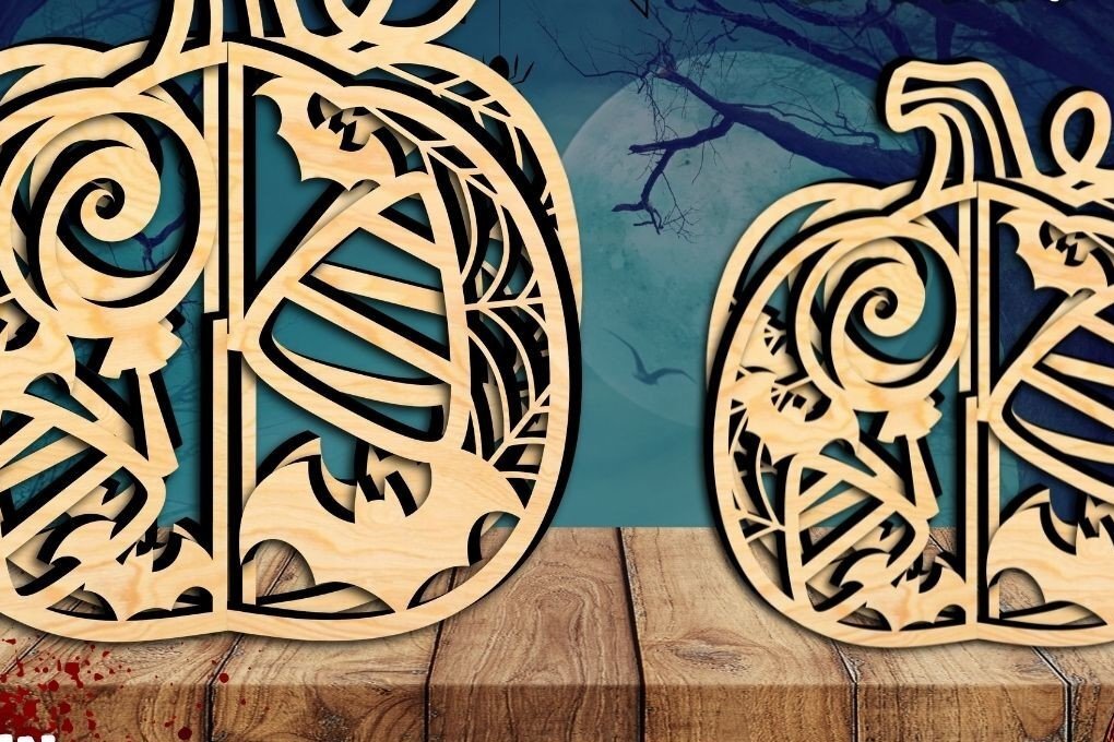 Σετ των 2 Intra απο ξύλο plywood  Χρώμα wenge 3mm-4mm πάχος - λέιζερ αποκριών Δίασταση 10x8 cm INTRAFABR-108437709