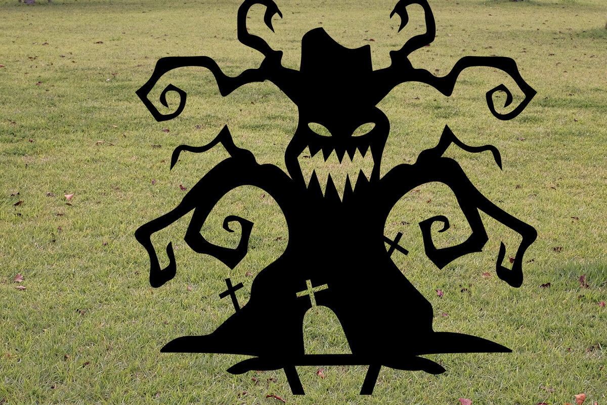 Σετ των 2 Intra απο ξύλο plywood  Χρώμα wenge 3mm-4mm πάχος - Διακόσμηση κήπου Halloween Δίασταση 15x15 cm INTRAFABR-108720867