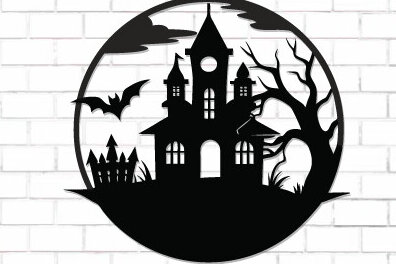 Σετ των 2 Intra απο ξύλο plywood  Χρώμα wenge 3mm-4mm πάχος - Halloween Decor Wall Δίασταση 15x15 cm INTRAFABR-112052586