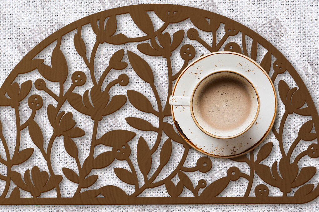 Σετ των 2 Intra απο ξύλο plywood 3mm-4mm πάχος – Σουπλά Κοπή Laser | Σέρβις τραπεζιών | CNC Δίασταση  20x20 cm INTRAFABR-123835170