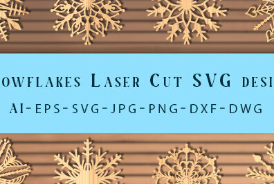 Σετ των 2 Intra απο ξύλο plywood 3mm-4mm πάχος – Snowflakes  Δίασταση  20x20 cm INTRAFABR-70327592