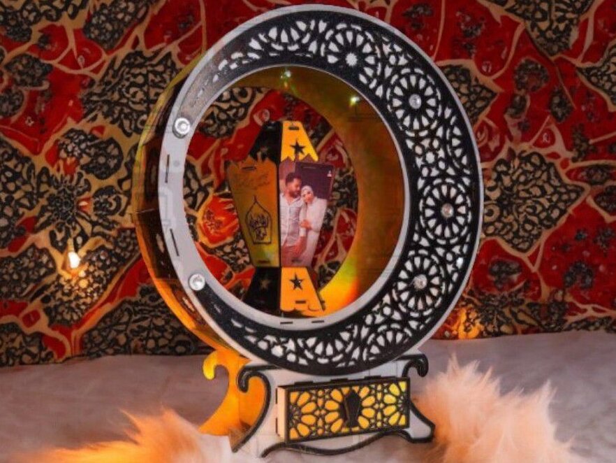 Intra απο ξύλο plywood 3mm-4mm πάχος – Ραμαζάνι Φανού με Ημισέληνο και Συρτάρι 45x50 cm INTRAVECTRY-MY543862