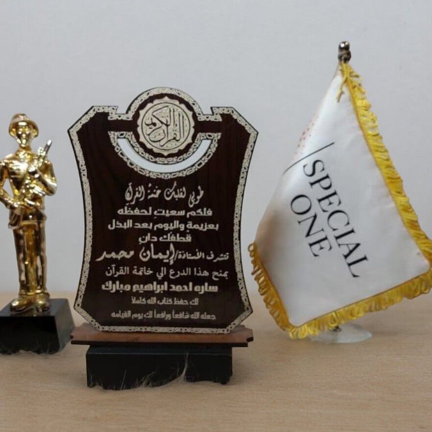 Σετ των 3 Intra απο ξύλο plywood 3mm-4mm πάχος – Τρόπαιο Ακαδημαϊκού Επιτεύγματος 30x30 cm INTRAVECTRY-MY560162