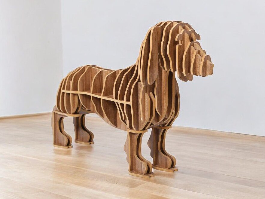 Intra απο ξύλο plywood 3mm-4mm πάχος – Σχάρα κρασιού Sausage Dog 50x60 cm INTRAVECTRY-MY543705