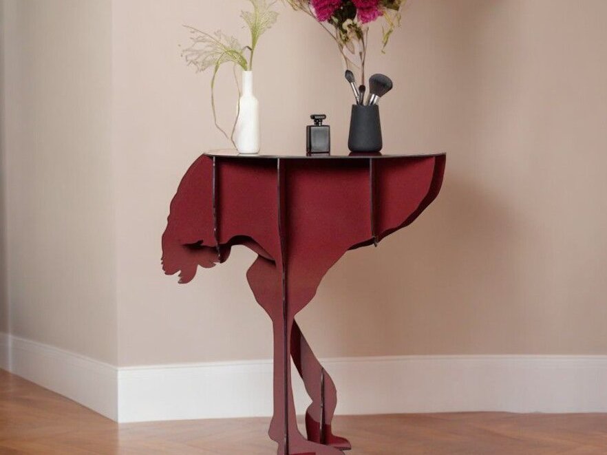 Intra απο ξύλο plywood 3mm-4mm πάχος – Τραπέζι κονσόλας στρουθοκαμήλου 30x35 cm INTRAVECTRY-MY544413