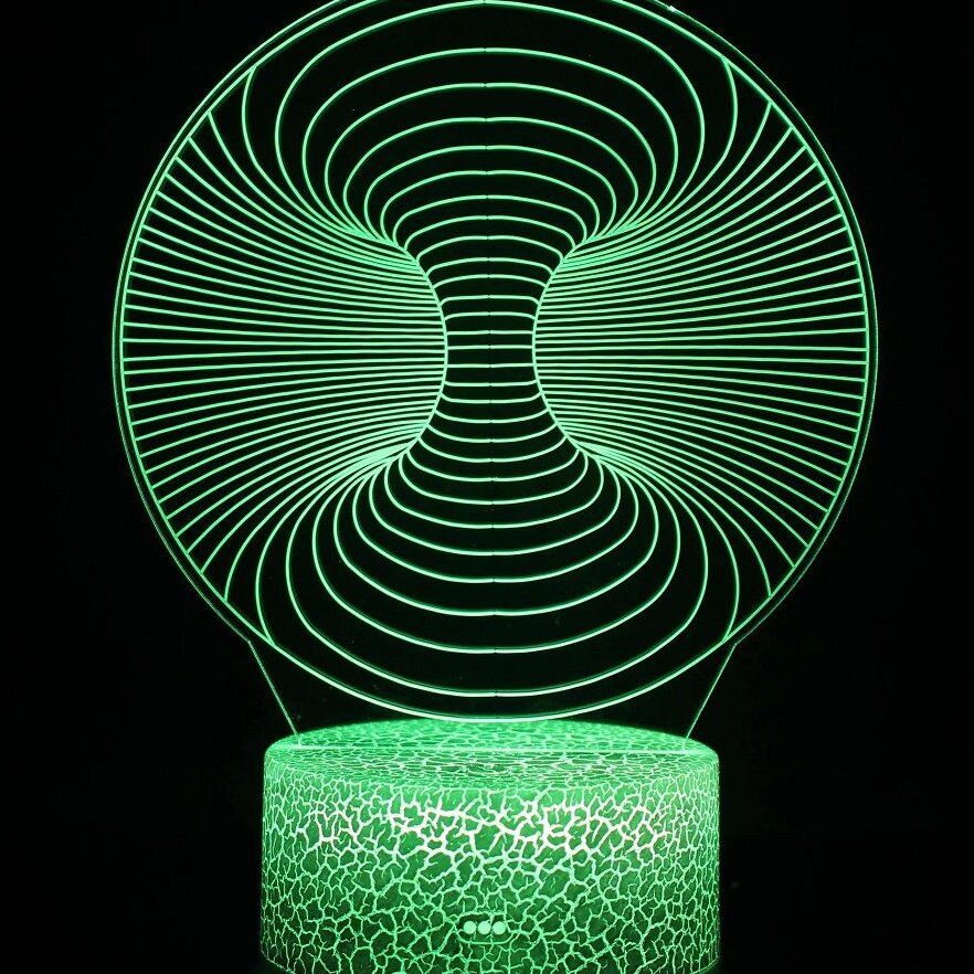 Intra απο ξύλο plywood 3mm-4mm πάχος – ξύλο χαρακτικής 3D Space Warp Abstract Illusion Lamp 35x40 cm INTRAVECTRY-MY542255