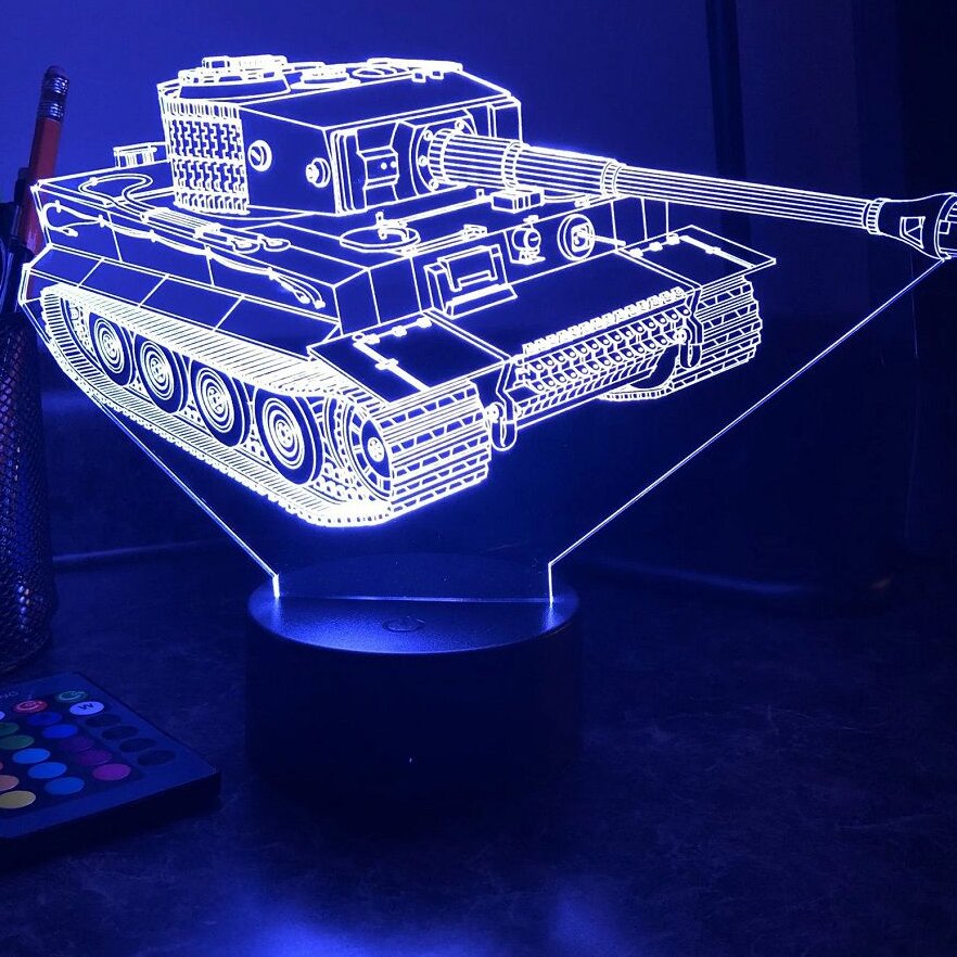 Intra απο ξύλο plywood 3mm-4mm πάχος – ξύλο χαρακτικής λάμπας 3D οπτικής ψευδαίσθησης Tank 25x25 cm INTRAVECTRY-MY542257